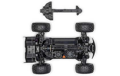 RUGGED 4WD DRIVETRAIN  for the ARRMA 1/16 MINI KRATON 3S RC Speed Truck