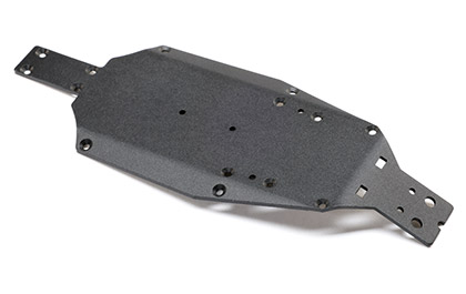 BLACK-ANODIZED ALUMINUM CHASSIS for the Losi 1/28 Micro-T 2WD RTR RC Stadium Truck