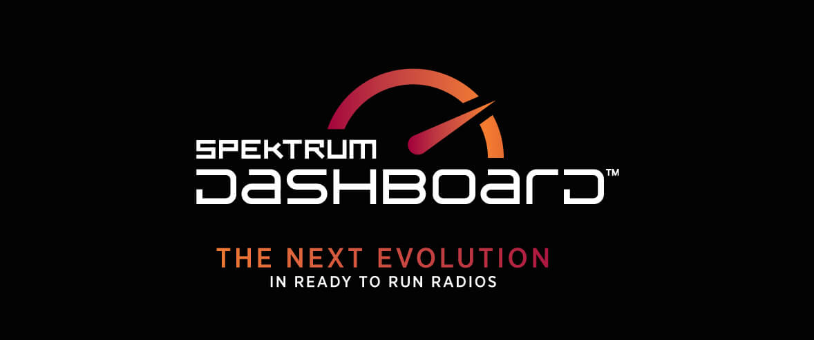 Spektrum Dashboard Logo. The next evolution in Ready-to-Run radios.